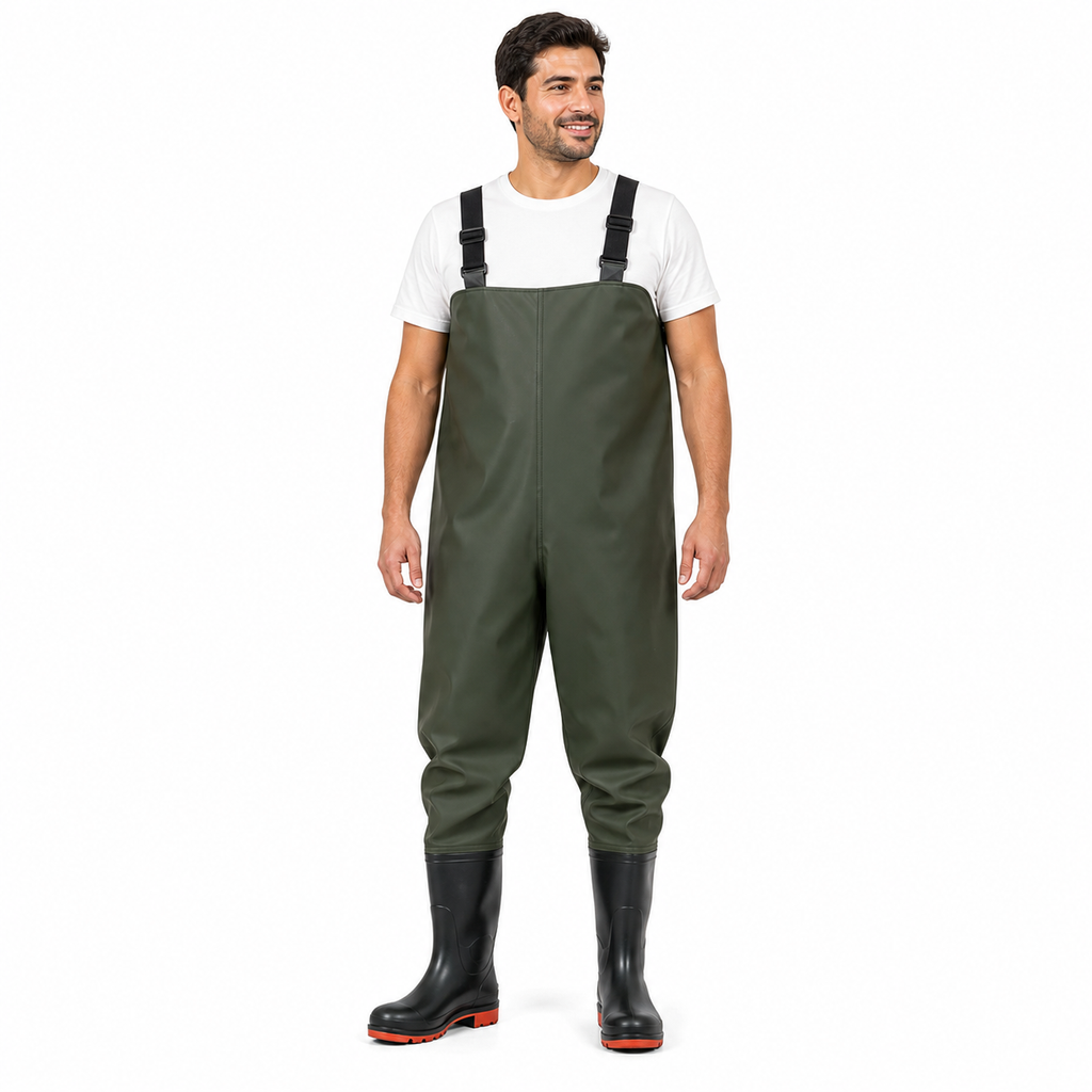 Heavy-Duty Chest Waders with Cleated Boots | Anti-Stick Lining