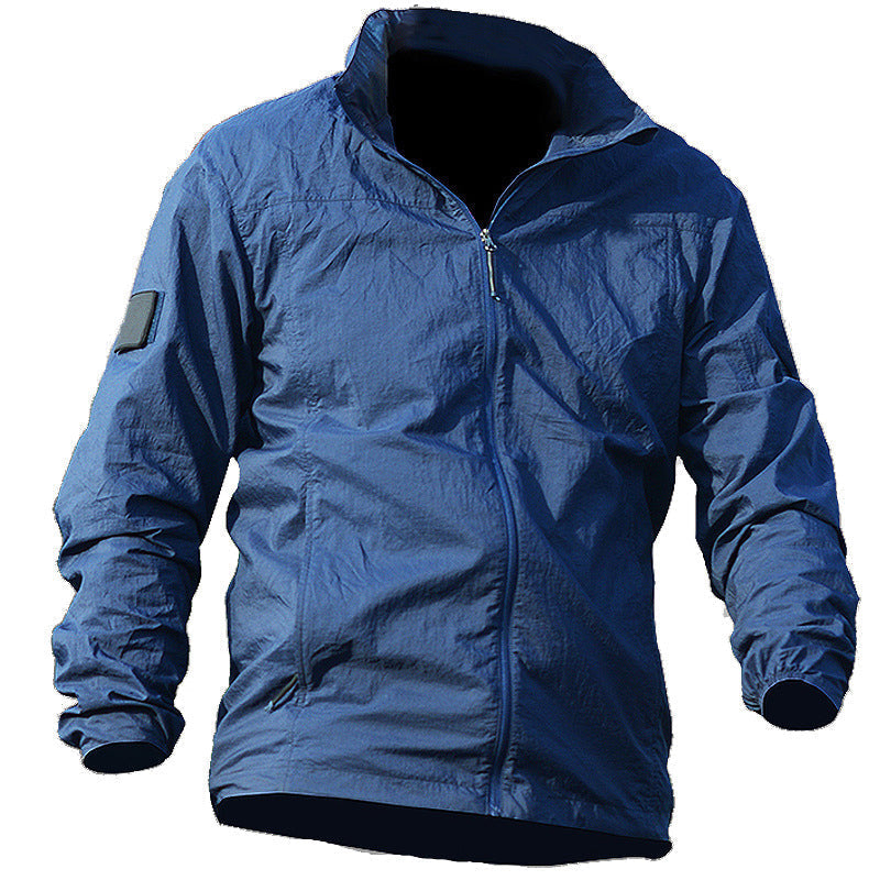 Men’s Quick-Dry UPF 50+ Summer Outdoor Hooded Shell Jacket