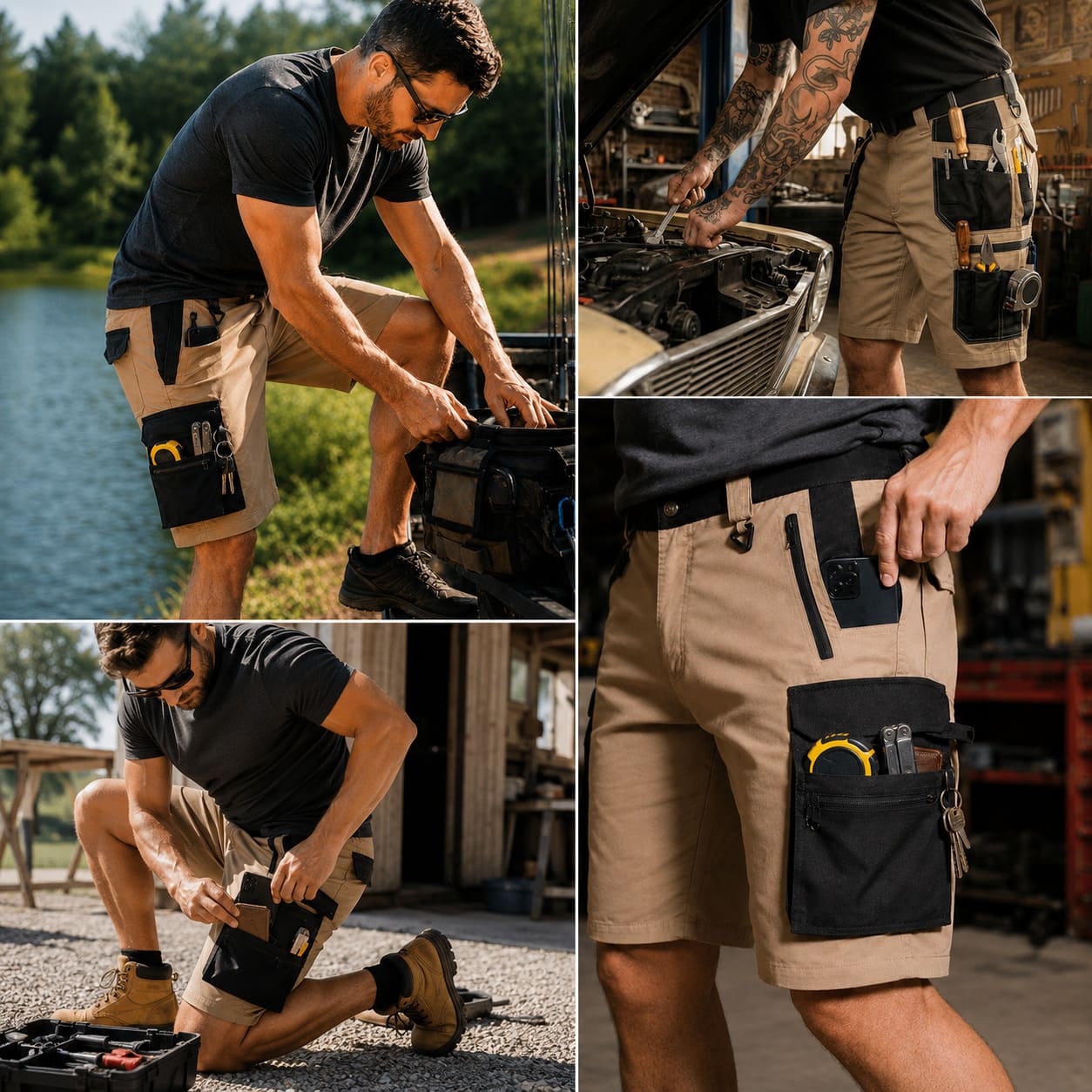 MOCEAN 1059 Tactical Cargo Shorts – Quick-Dry, Water-Repellent