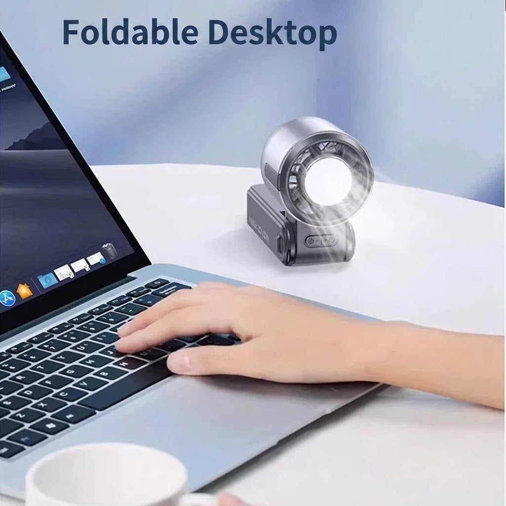 Portable Handheld Fan Rechargeable USB Desk Fan 5-Speed Adjustable Personal Cooling Fan with 6000mAh Battery