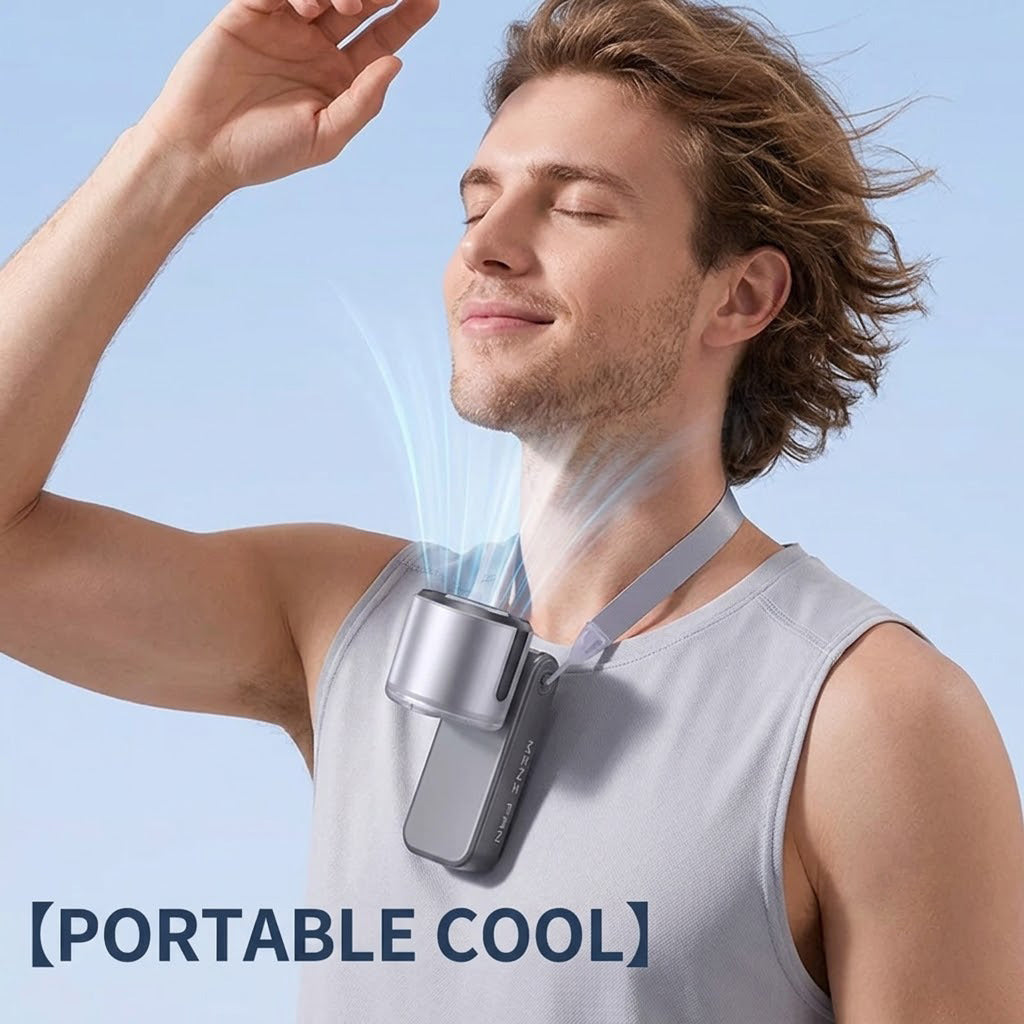 Portable Handheld Fan Rechargeable USB Desk Fan 5-Speed Adjustable Personal Cooling Fan with 6000mAh Battery