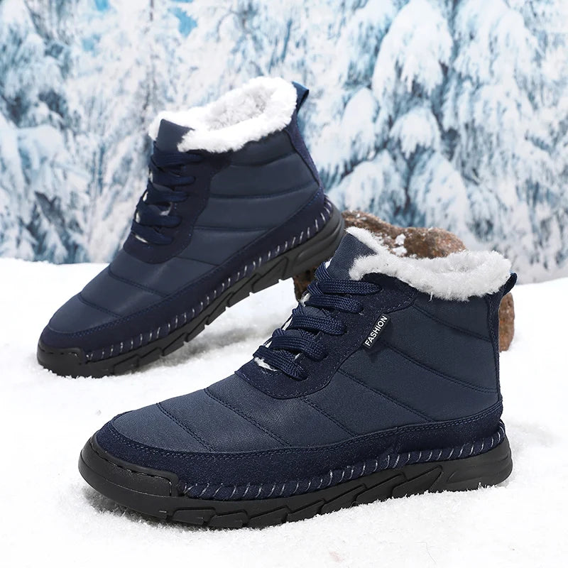 Winter Men's Boots Warm Plush