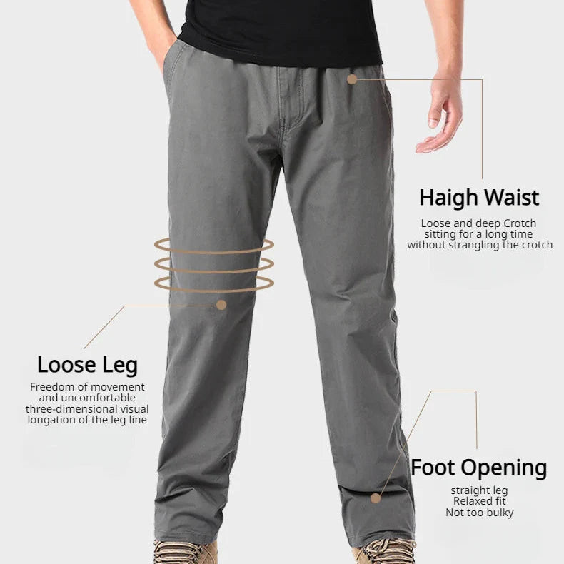 Cotton Cargo Trousers Elastic