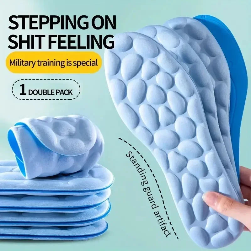 2/4pcs Soft Massage Memory Foam Insoles for Women Men Sport Running Shoes Sole Breathable Cushion Pads Feet Orthopedic Insoles