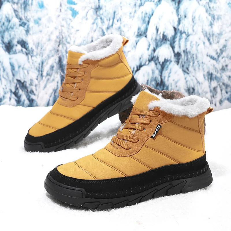 Winter Men's Boots Warm Plush