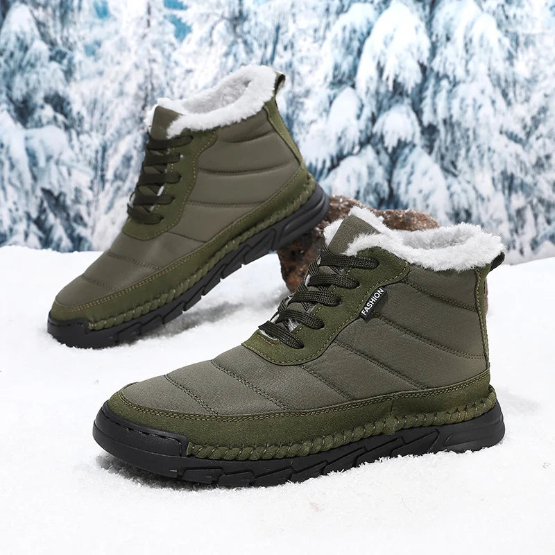Winter Men's Boots Warm Plush