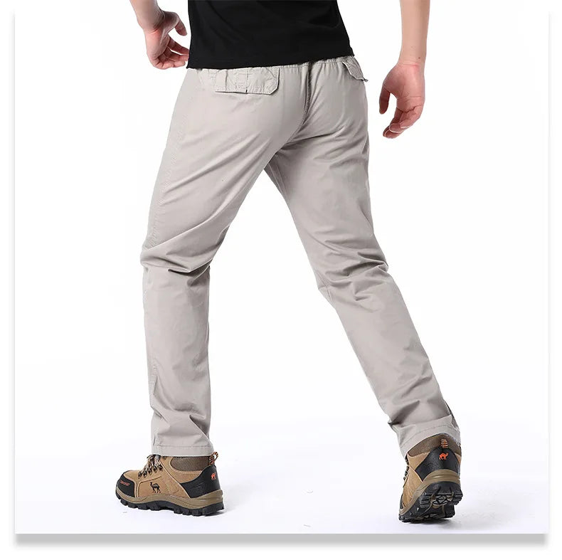 Cotton Cargo Trousers Elastic