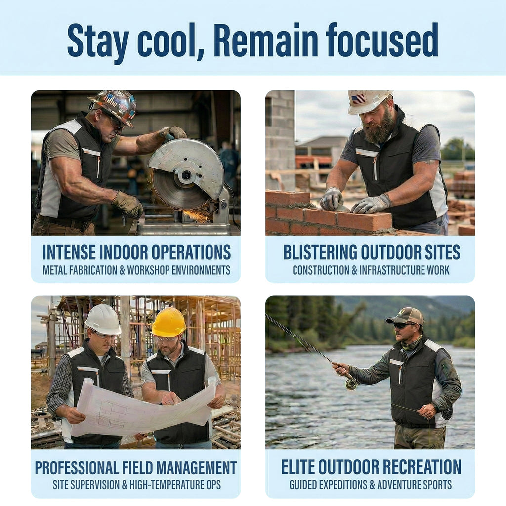 Air Cooling Vest with Dual Fans, 12V Electric Cooling Vest for Hot Weather Work & Outdoor Use