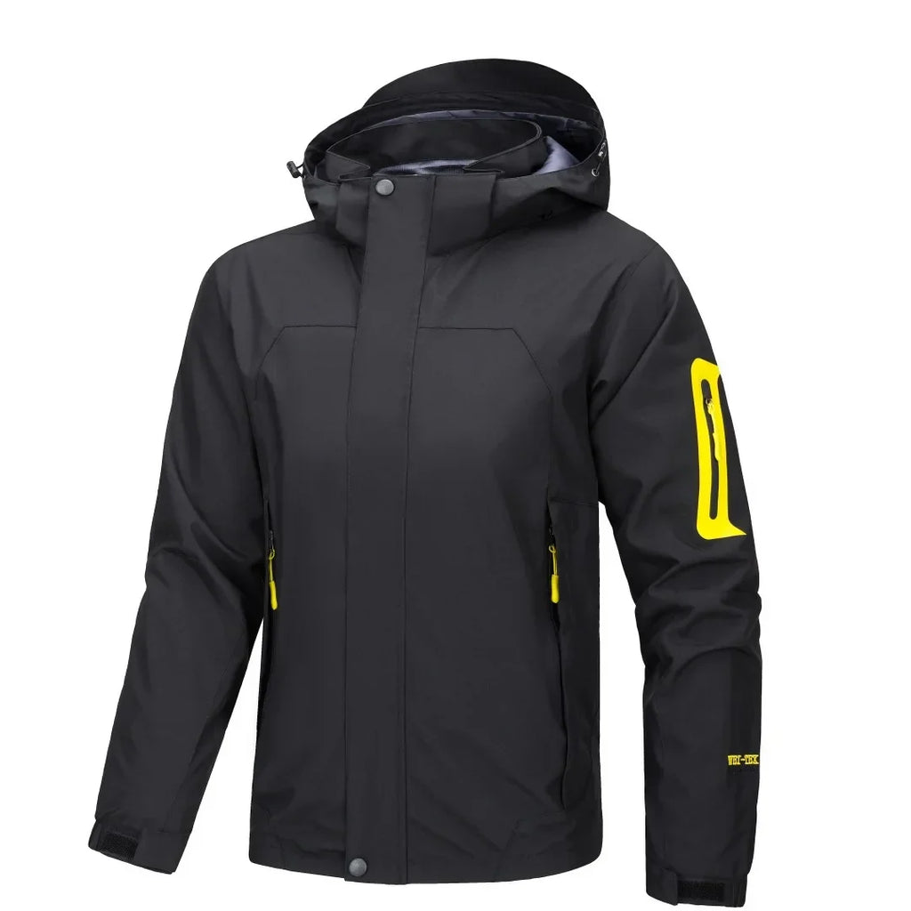 Hooded Colour-Block Coat