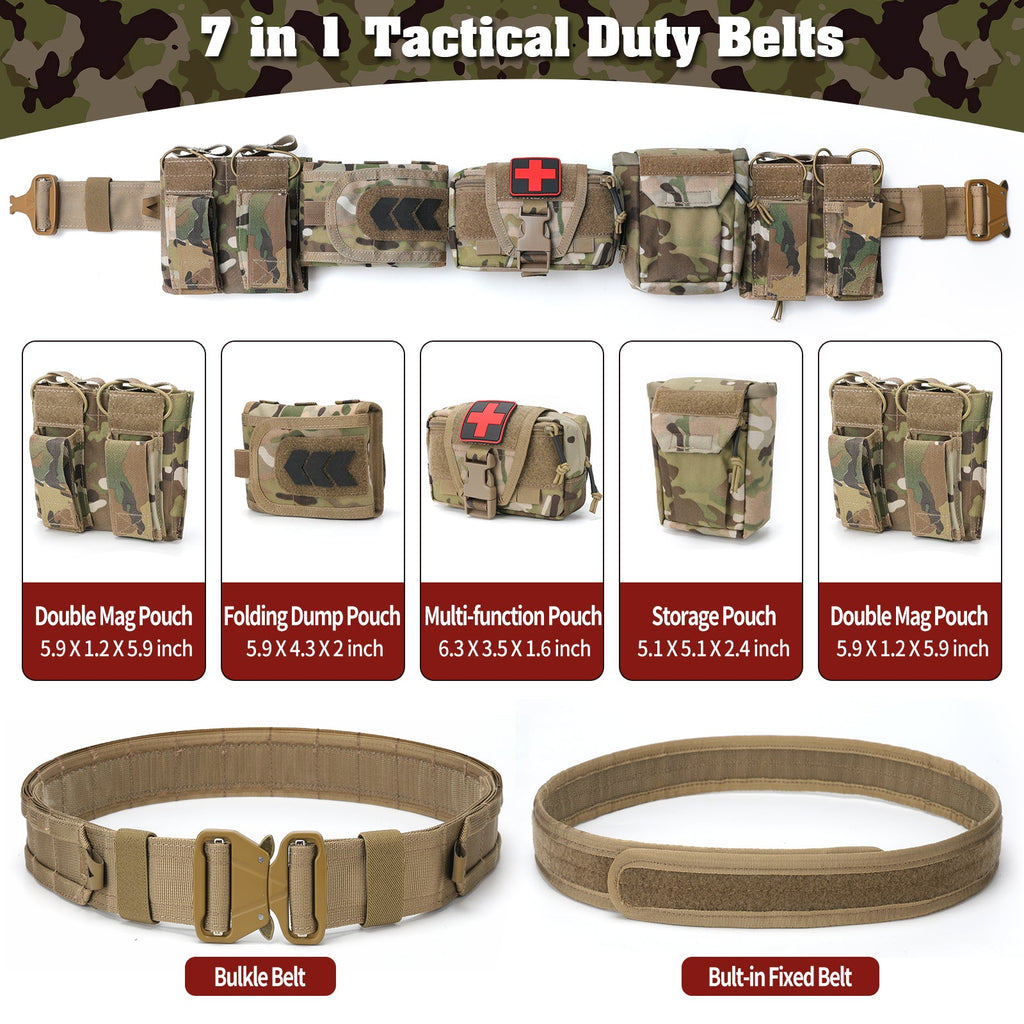 7 in 1 Quick Release Tactical Duty Belt